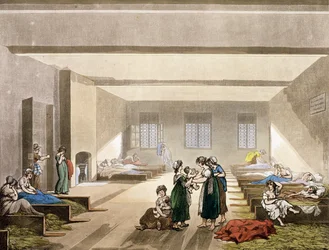 Pass-Room, Bridewell, fra Ackermanns "Microcosm of London"